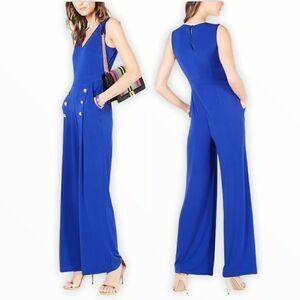 INC International Concepts Sailor Button Jumpsuit